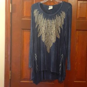 Brand new vocal sparkly tunic